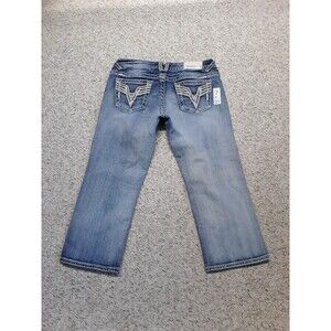 7x21 Vigoss the Chelsea ripped distress capris with bling